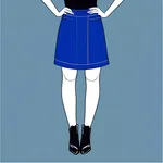 short royal blue skirt image